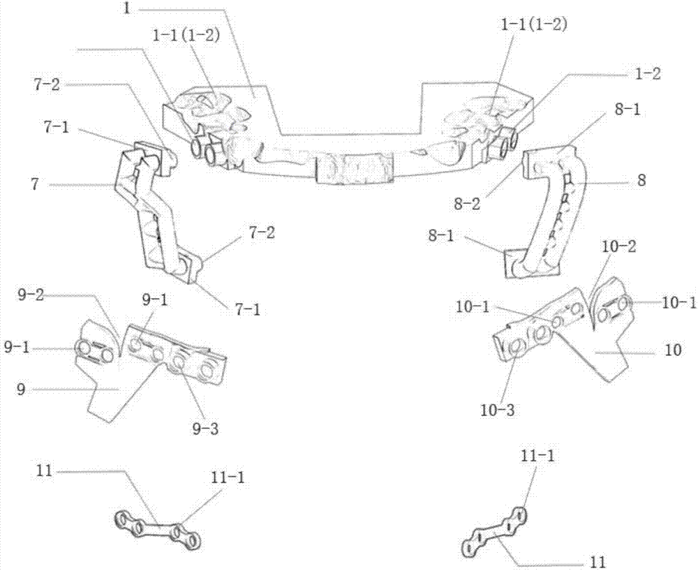 Navigation device for bone block directional movement in orthognathic surgery and manufacturing method thereof
