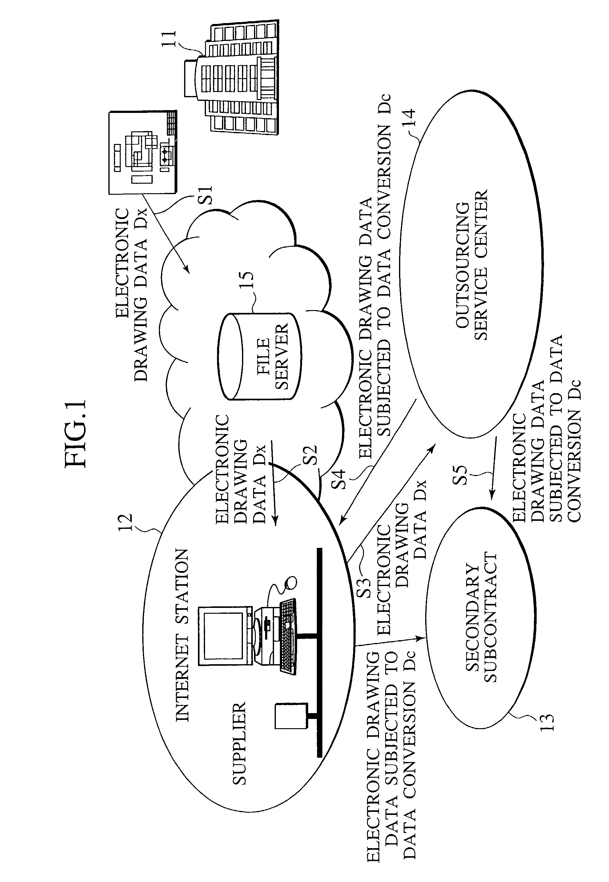 Apparatus for processing electronic drawing data