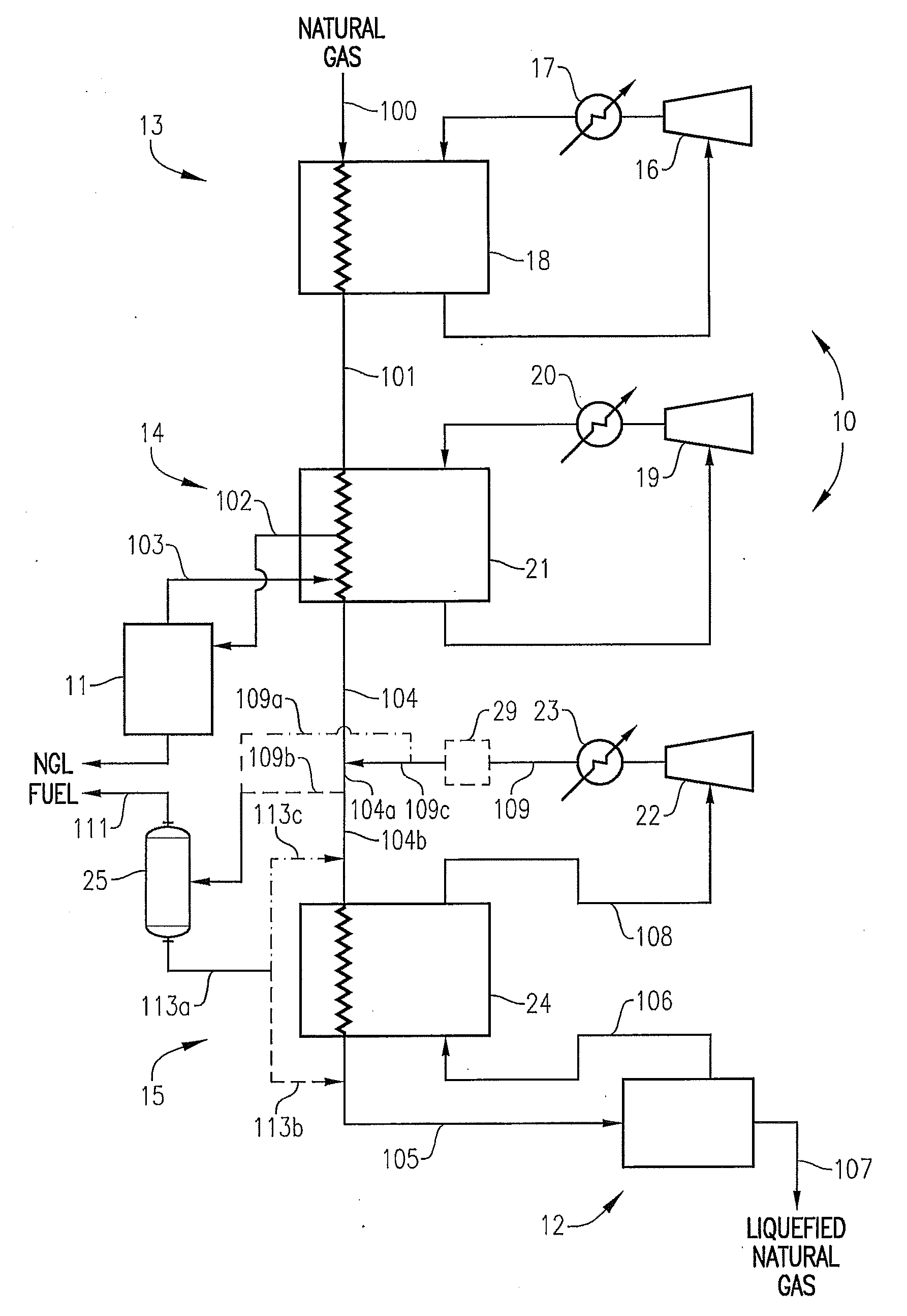 System for incondensable component separation in a liquefied natural gas facility
