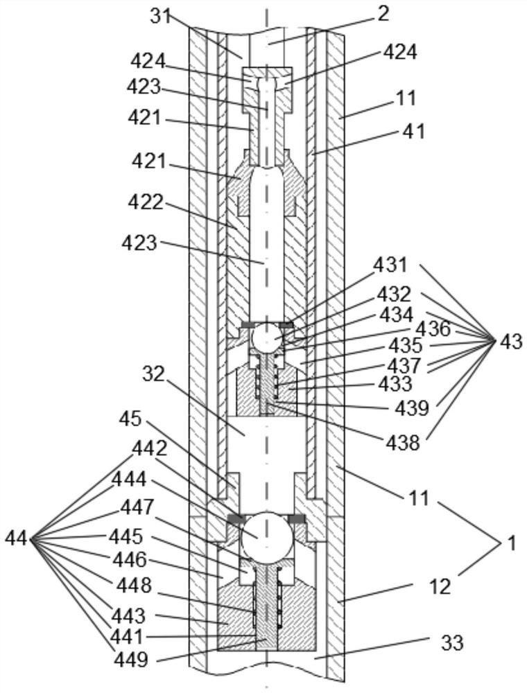 Underground reciprocating type water injection device