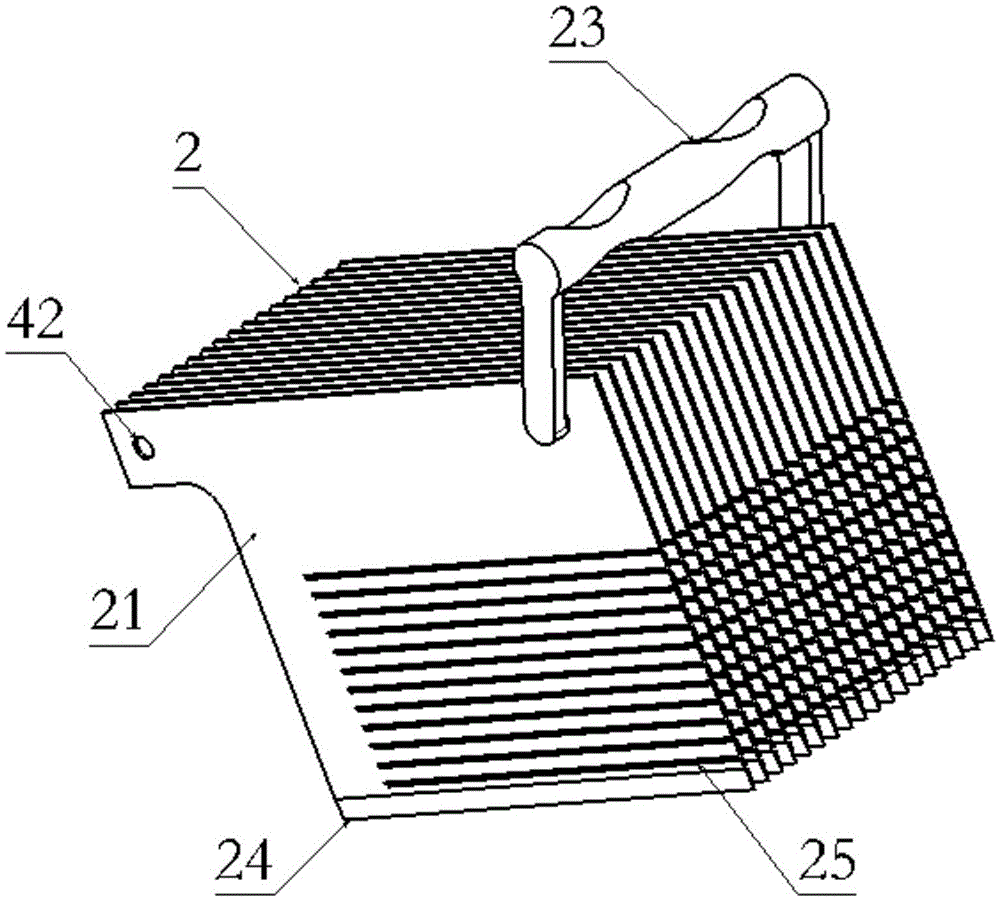 Shredding device for kitchen