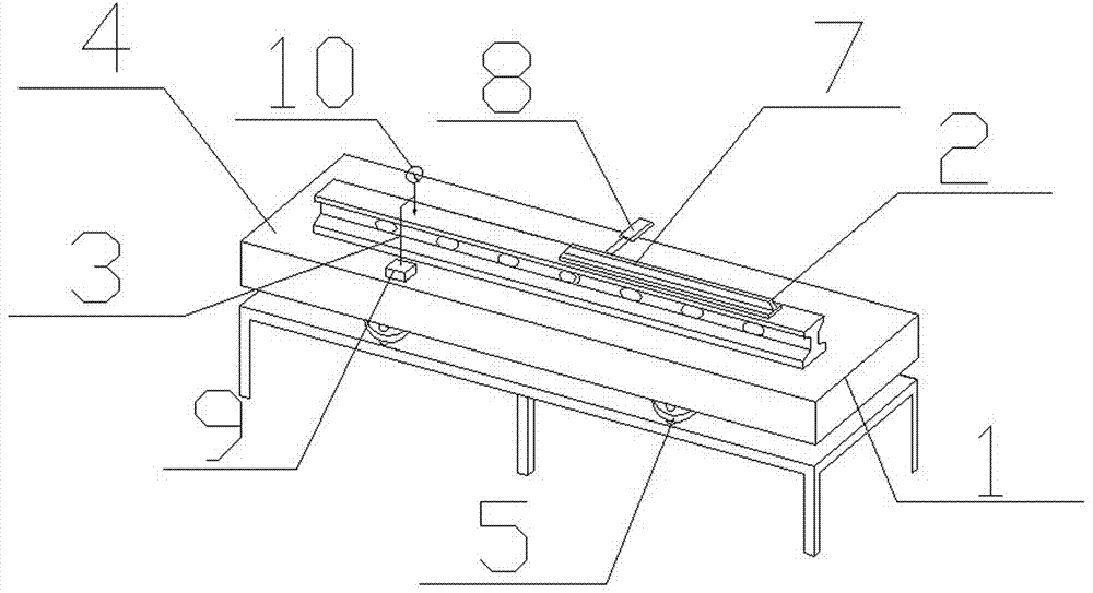 Checkout device for special textile level ruler and use method thereof