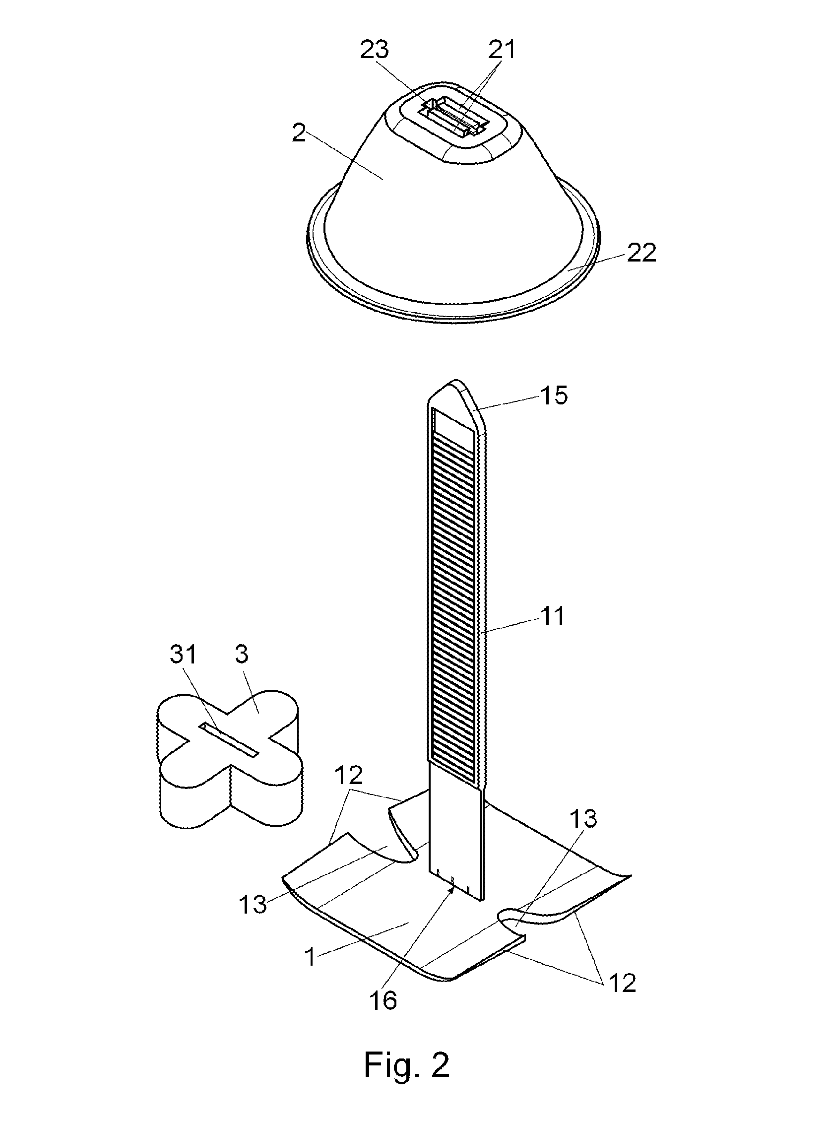 Levelling device for the placing of pieces for covering floors and similar