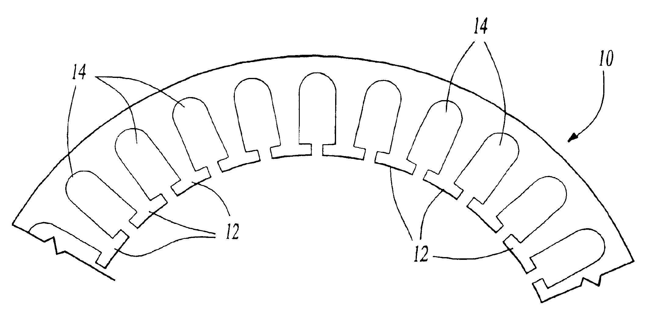 Stator winding pattern for reduced magnetic noise