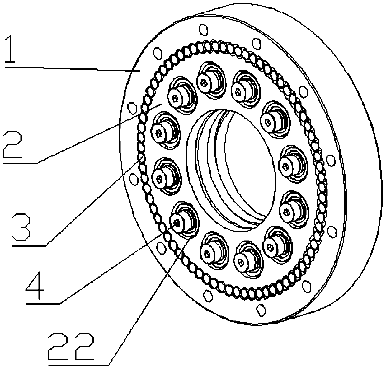 Inter-tooth transmission structure of speed reducer