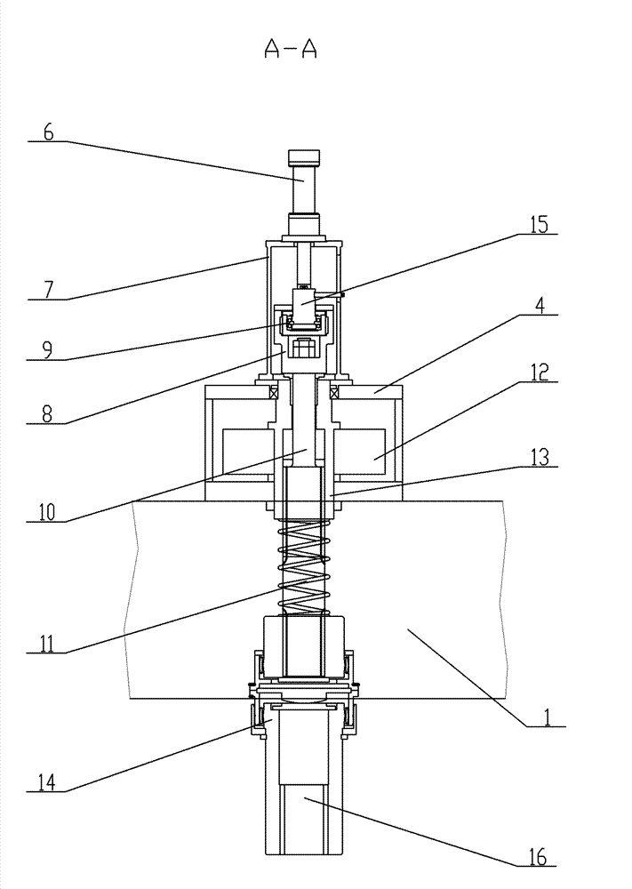 Vertical transmission device for vertical roller of rolling mill