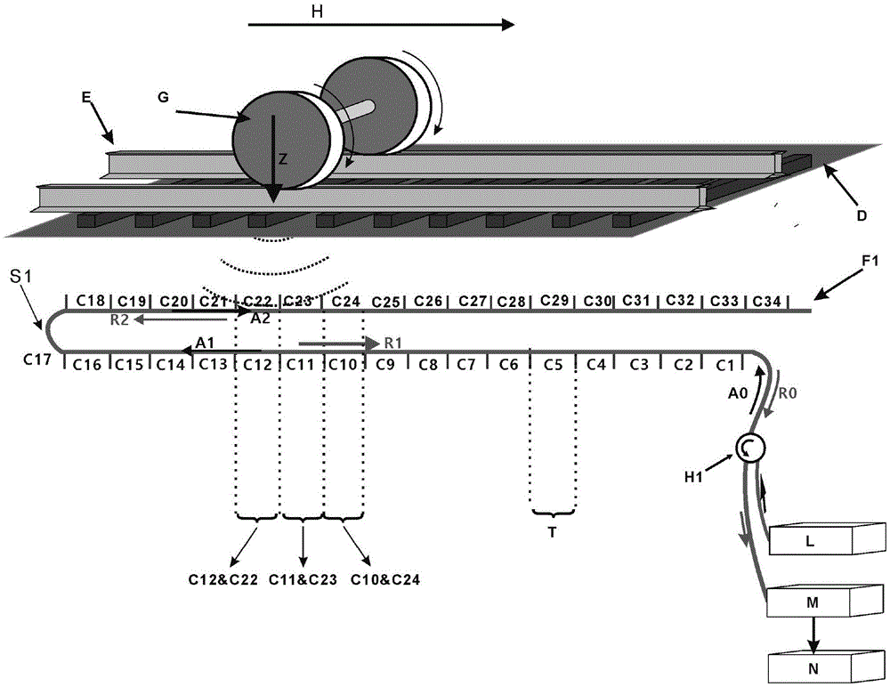 Optical fiber distributed sensing system of U-type sensing fiber deployment structure