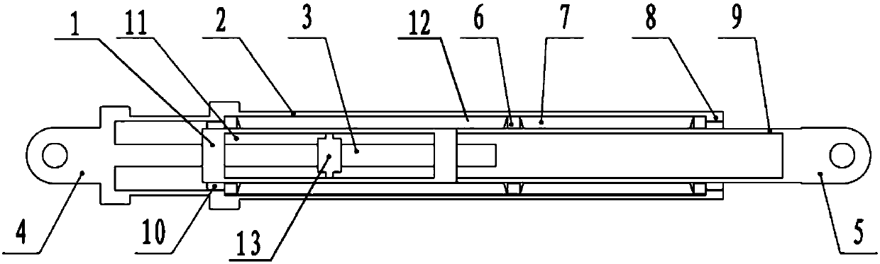 A large-tonnage elastic-damping composite shock-absorbing device