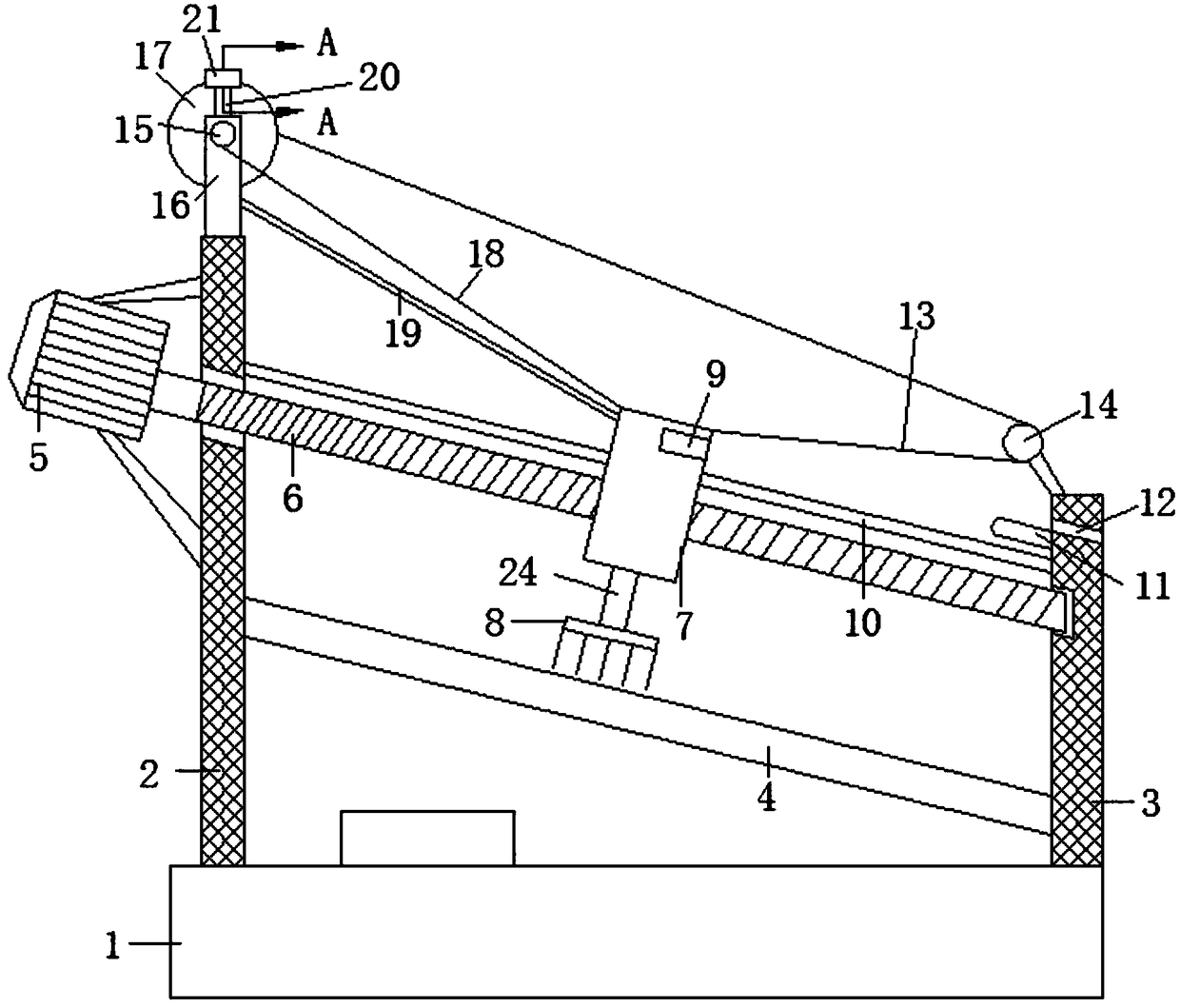 Fixing device with rainproof and cleaning functions for photovoltaic power generation equipment