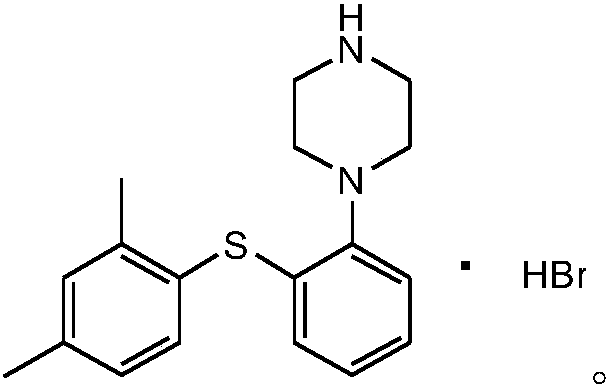 Method for preparing 1-[2-(2,5-dimethylphenylthio)phenyl]piperazine