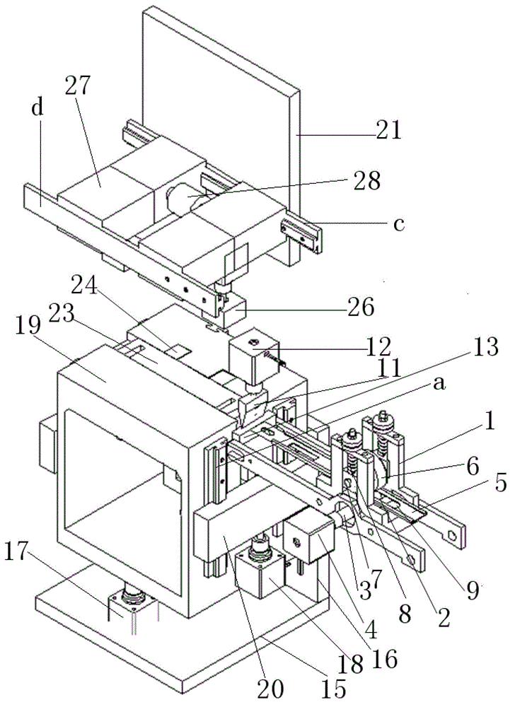 Automatic hand strap penetrating and pressing device