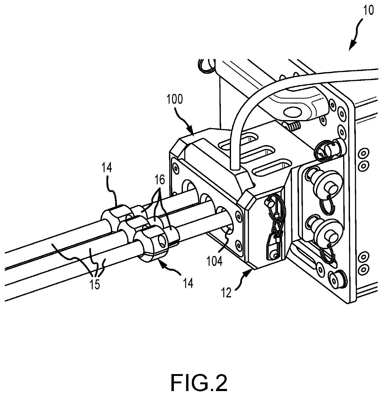 Fluid lance stop position sensor detection method and system