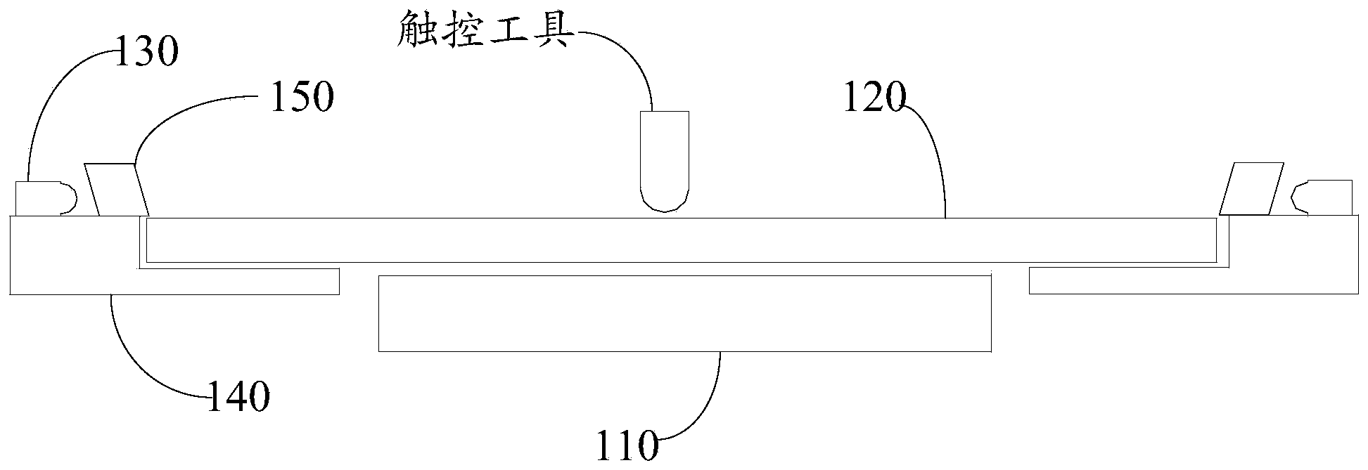 Touch control display reinforcing structure