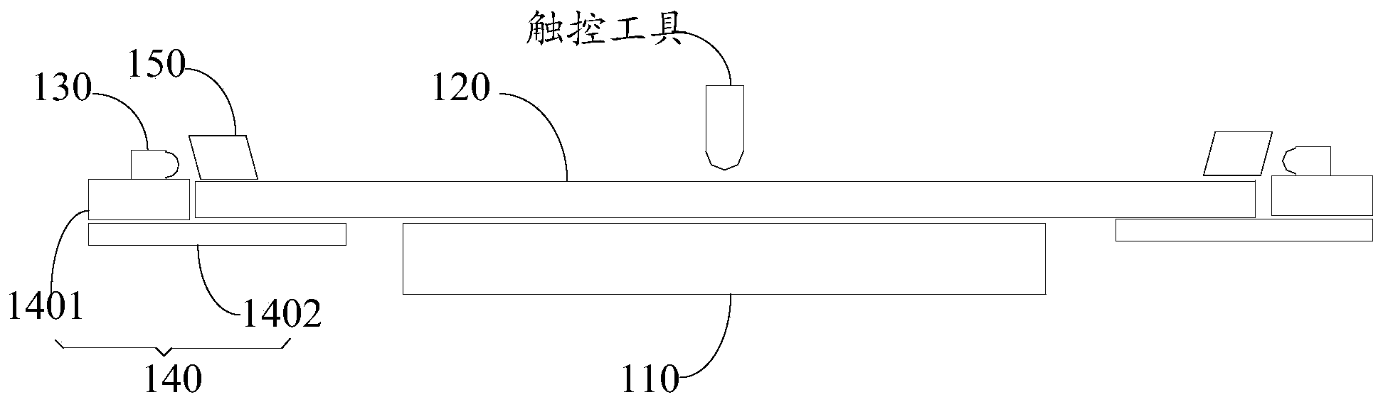 Touch control display reinforcing structure