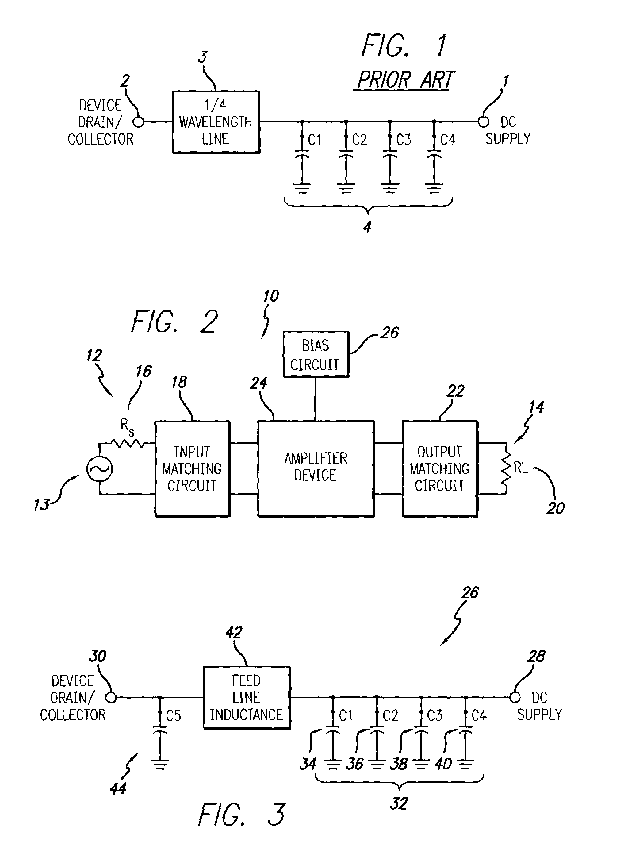 RF power amplifier employing bias circuit topologies for minimization of RF amplifier memory effects