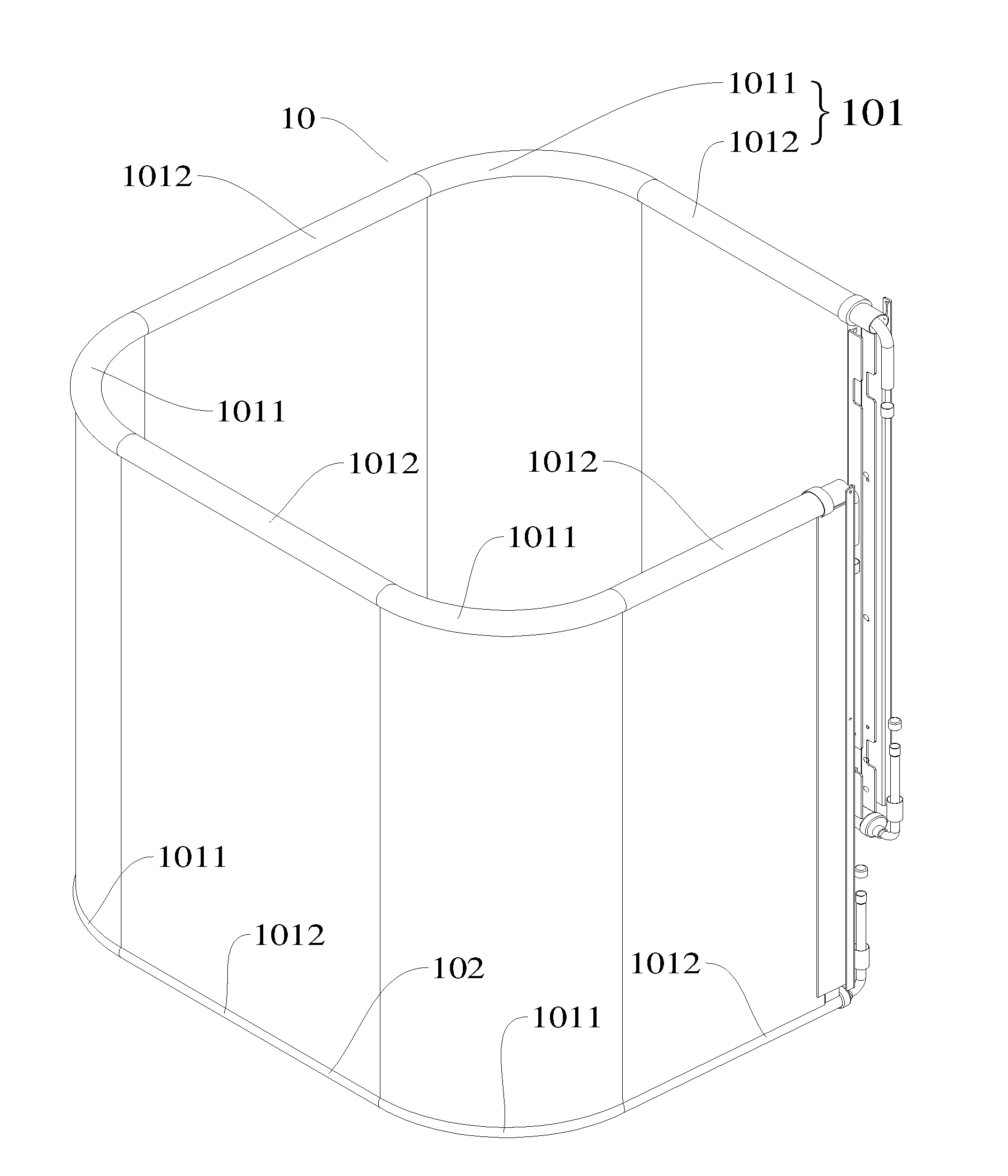 Bent heat exchanger