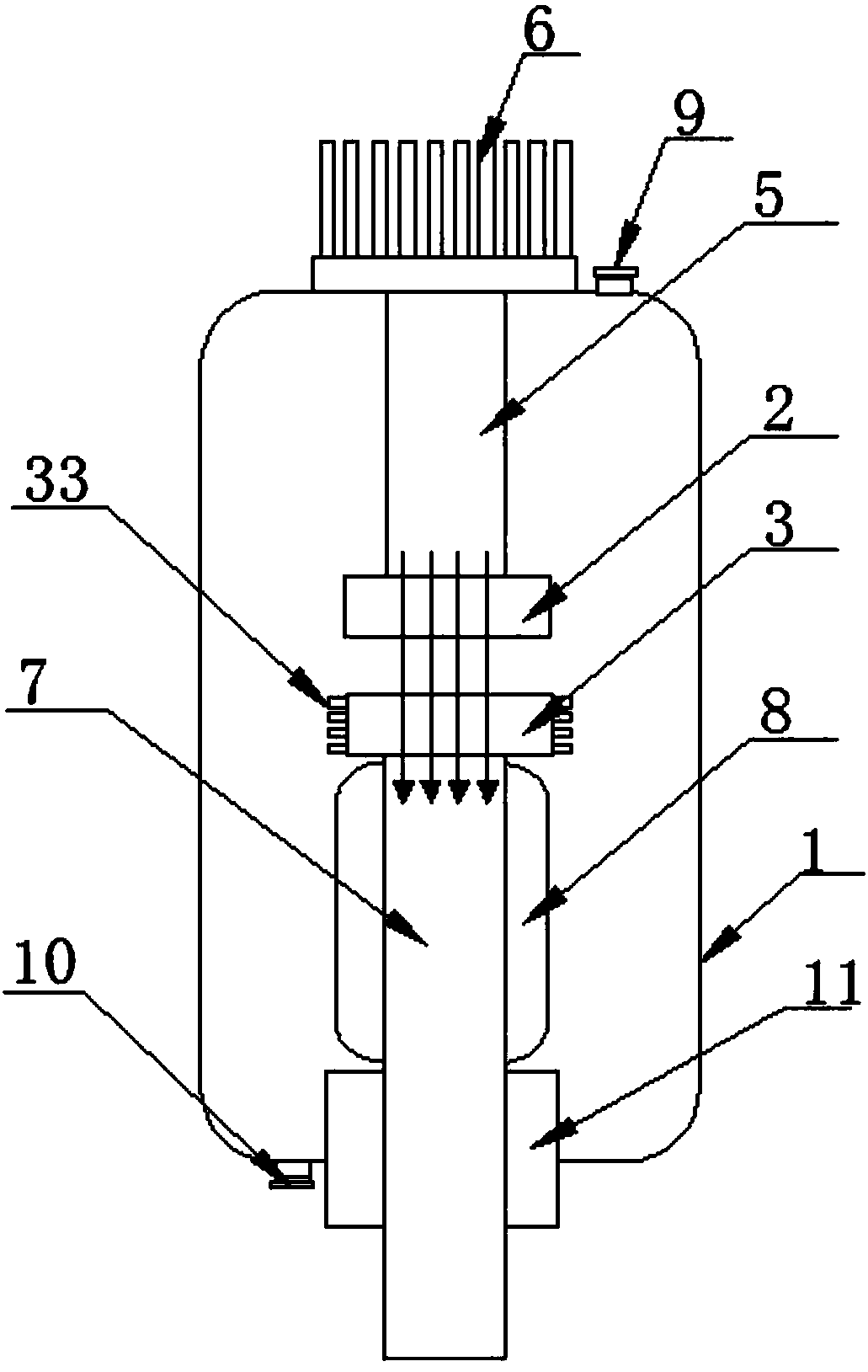 Contact head heat dissipation system with good heat dissipation effect