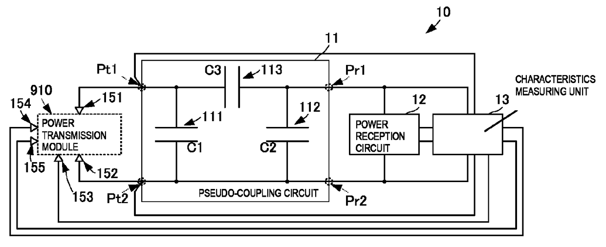 Measurement circuit and measurement apparatus for wireless power transmission system