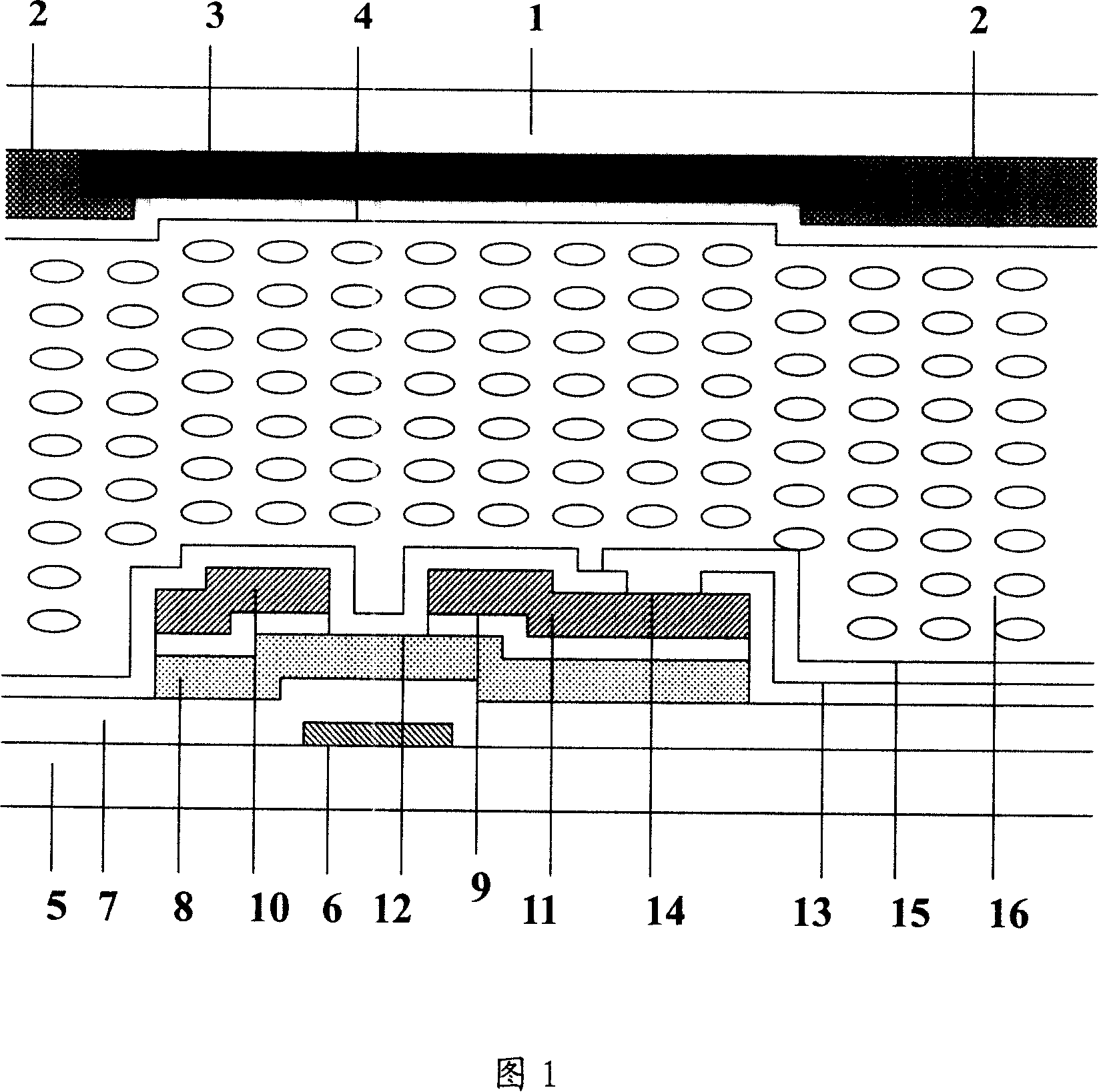 Liquid crystal display device with color film on thin-film transistor and its manufacture method