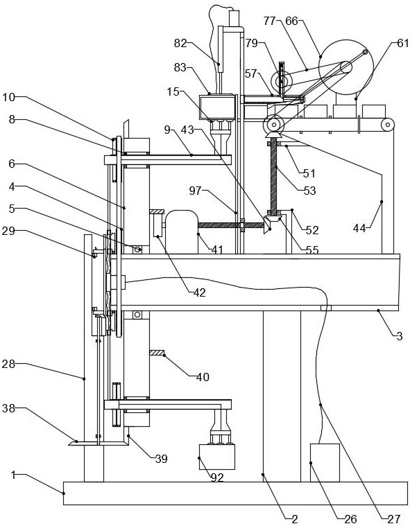 An electrical integrated flipping box packing mechanism