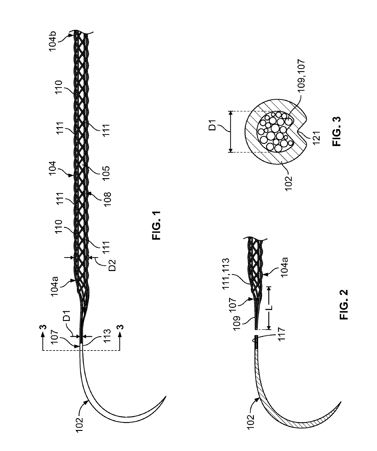 Indirect attachment of a needle to a mesh suture