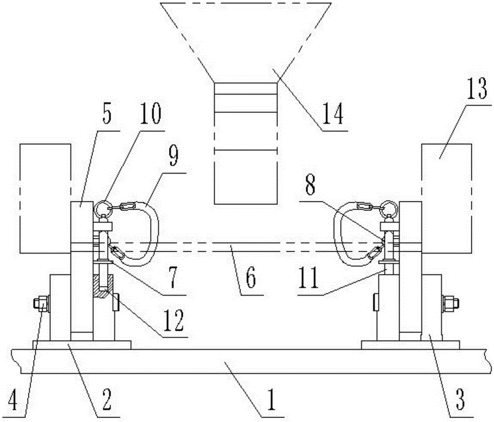 Transportation fixing device of landing gear brackets