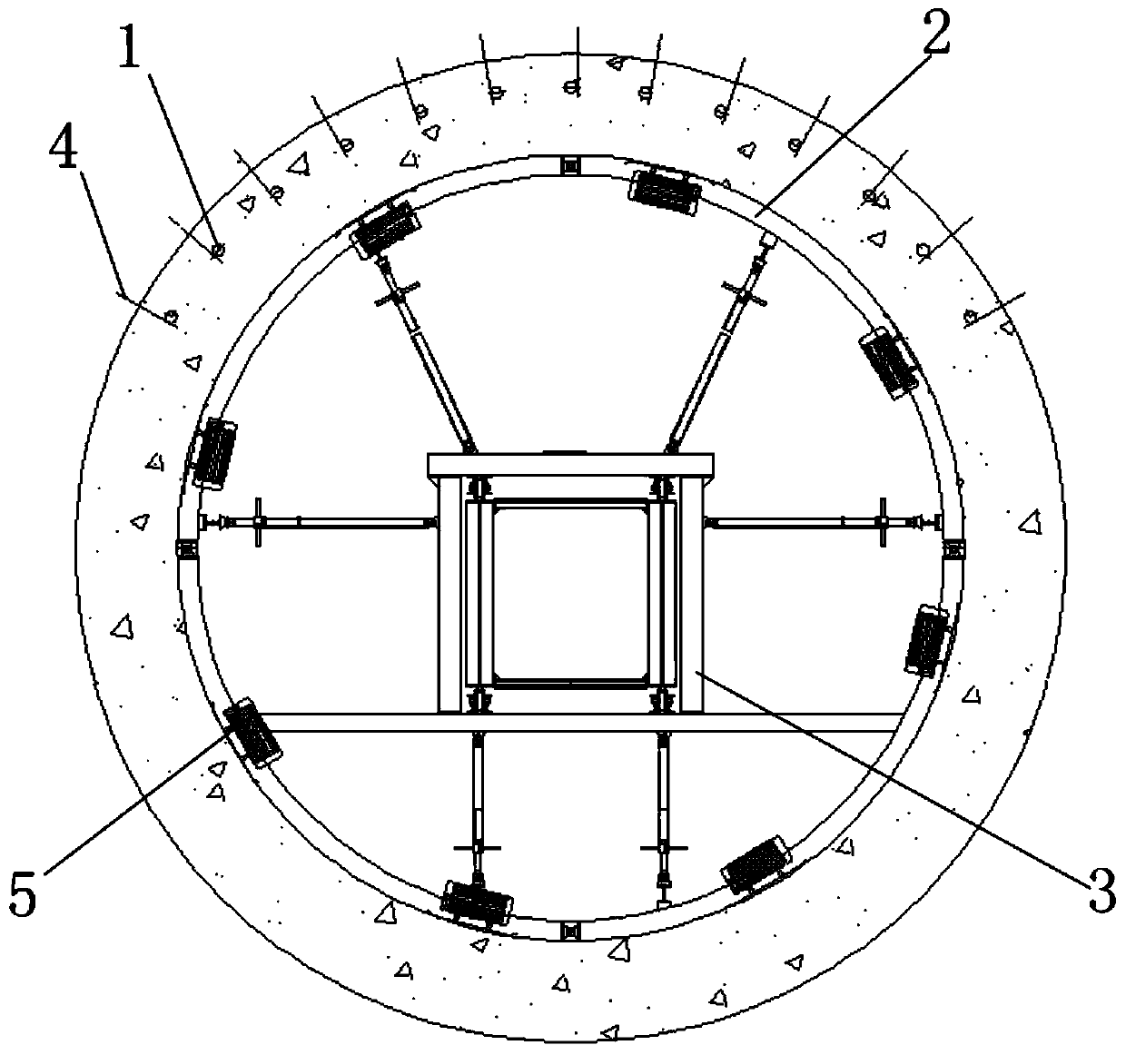 Construction method for vibration of tunnel vault concrete