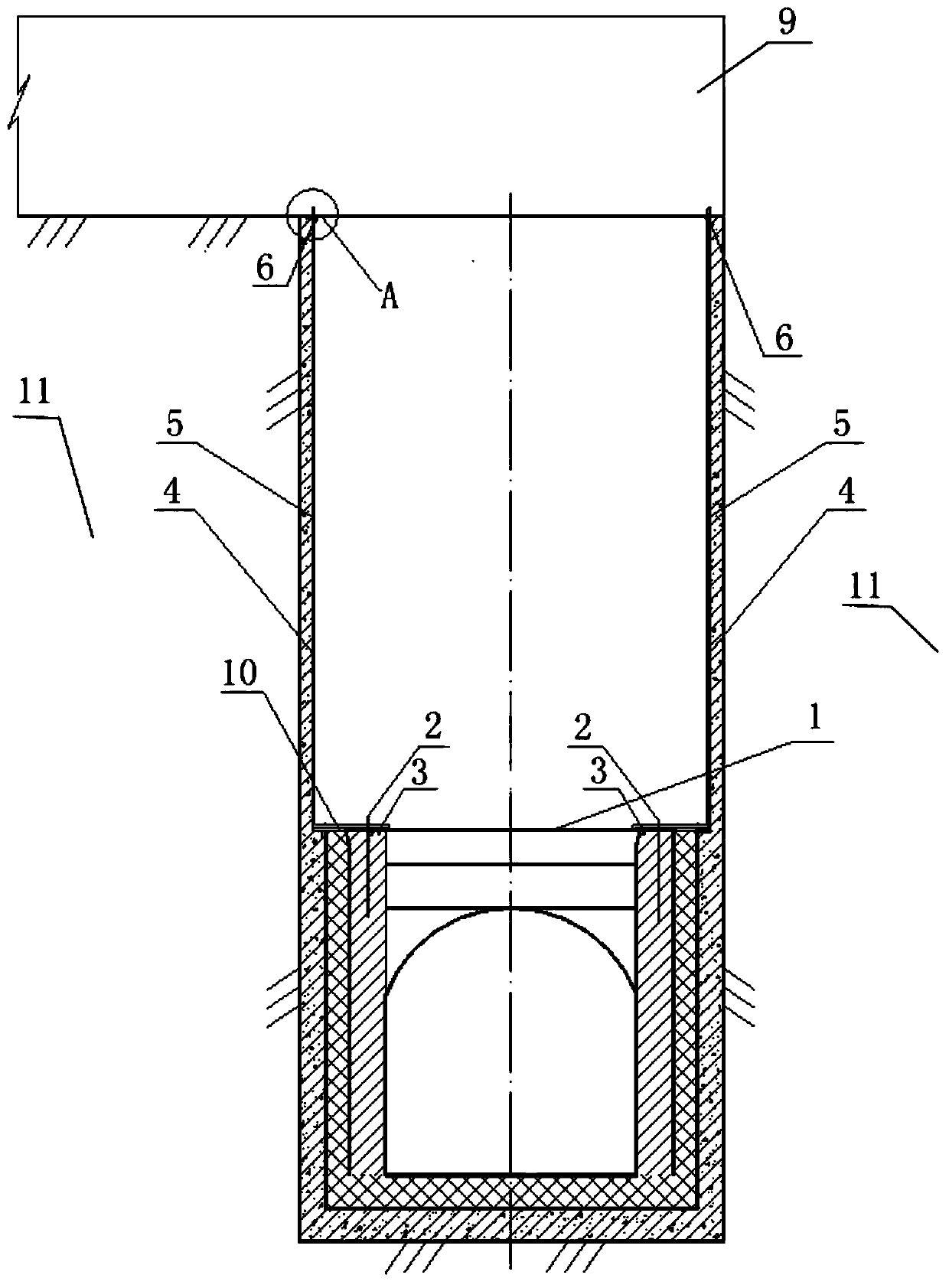 Diversion tunnel body gate wellbore temporarily sealing and blocking method and device