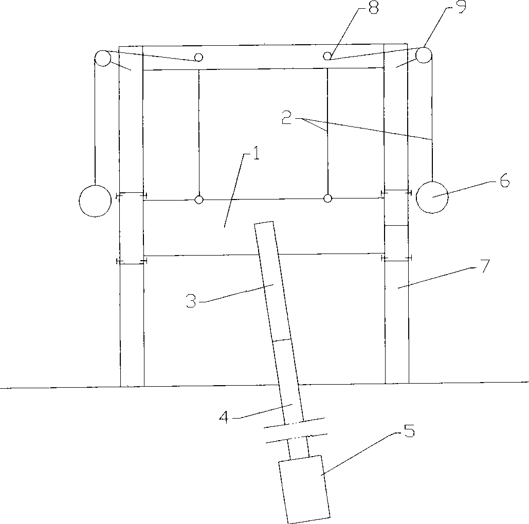 Plastering method and apparatus for counterweight or spring traction force