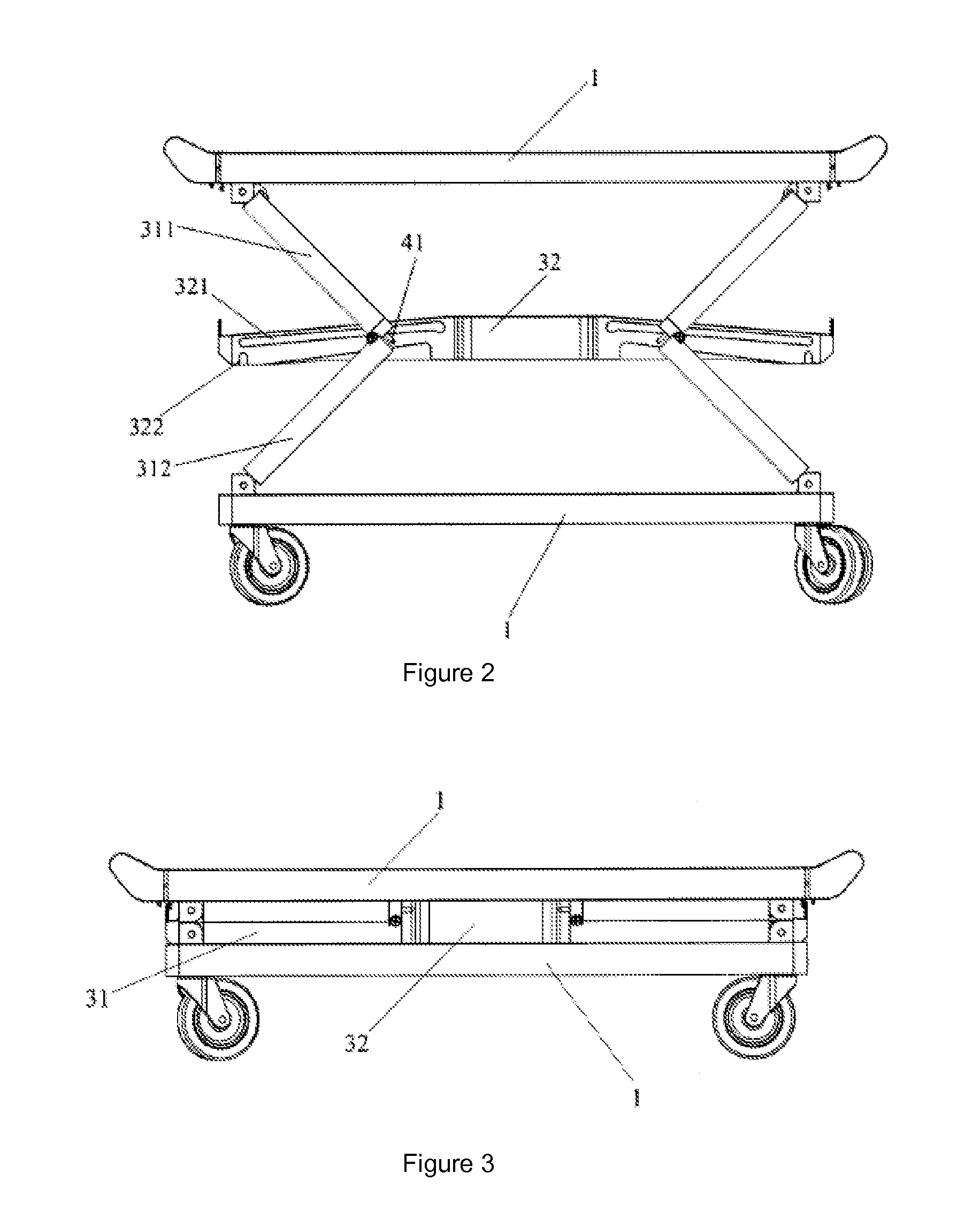 Foldable table mechanism