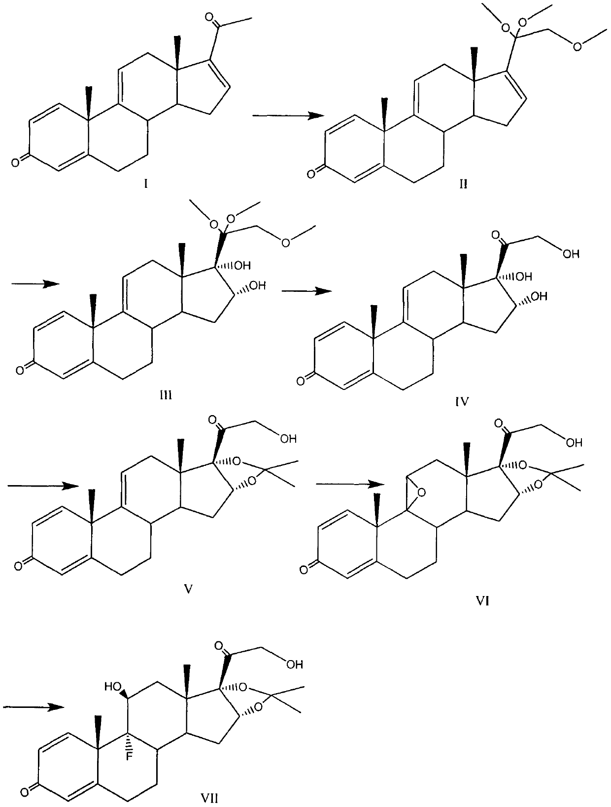 Triamcinolone acetonide acetate preparation method