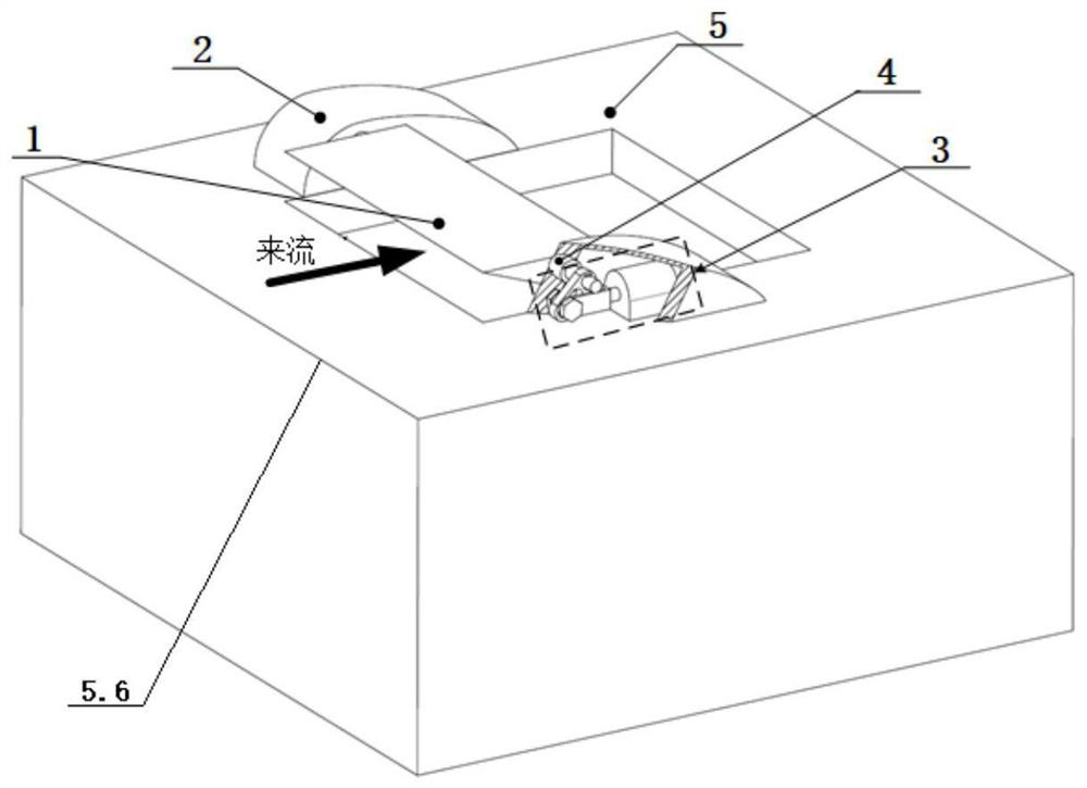 An underwater flow-induced cavity noise control device