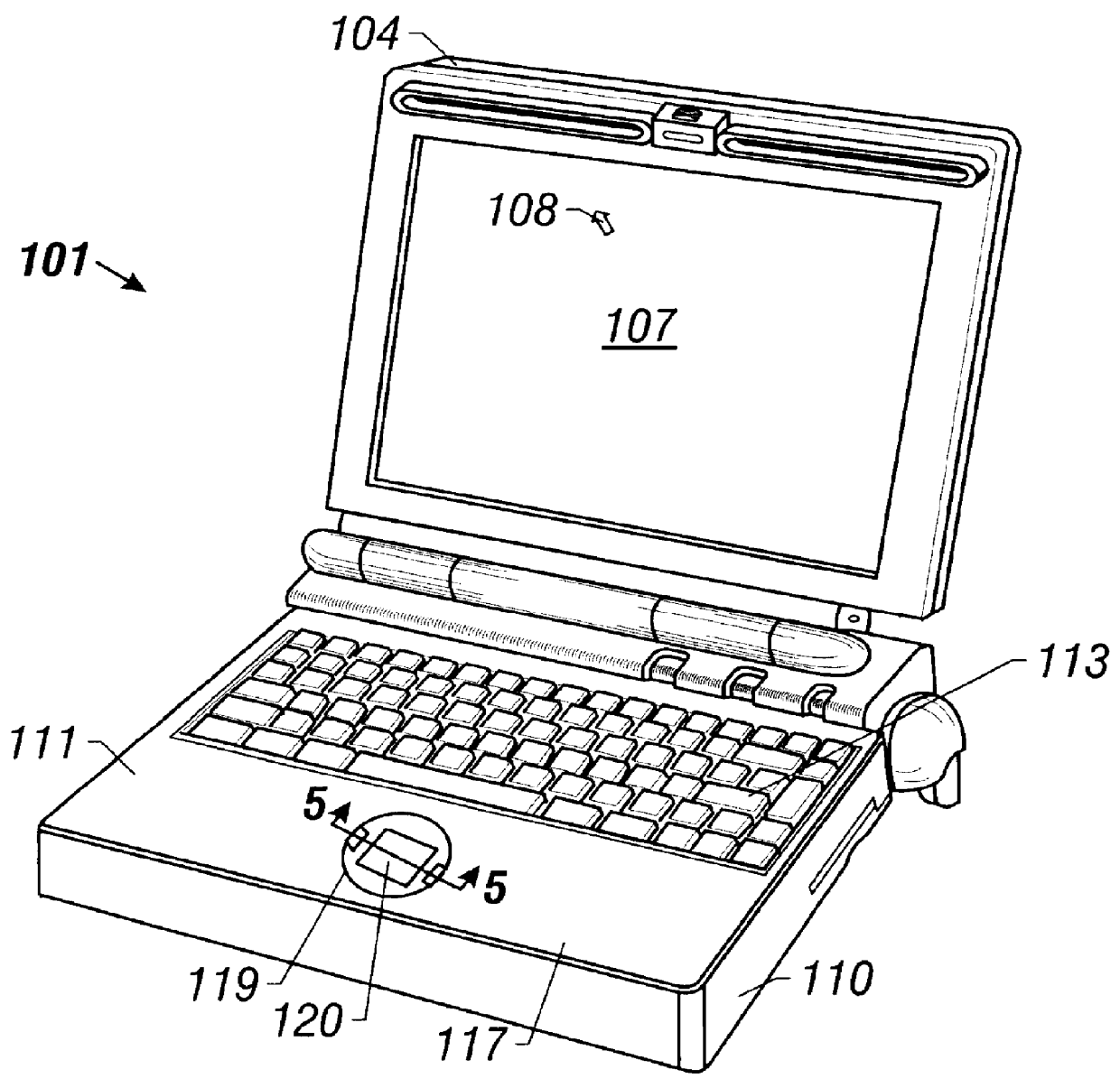 Adjustable touchpad