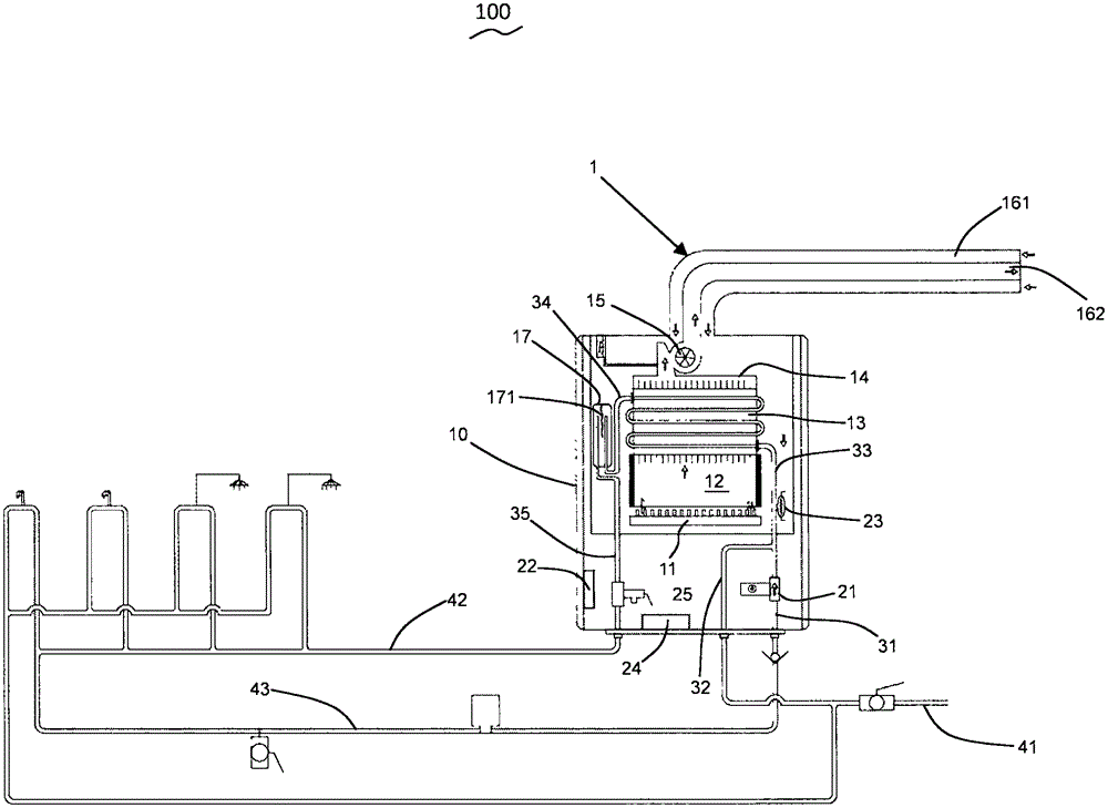 Gas-fired water heating equipment with pre-heating function