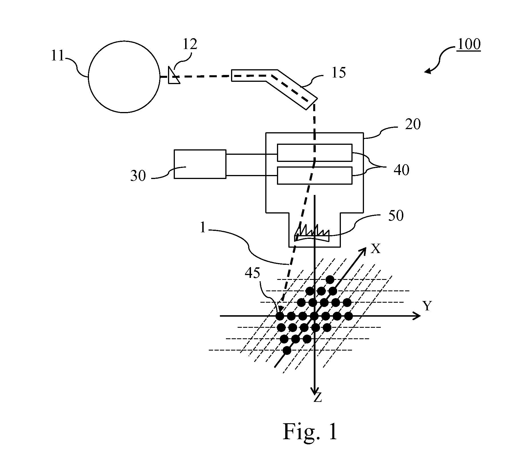 Assembly and method for conformal particle radiation therapy of a moving target