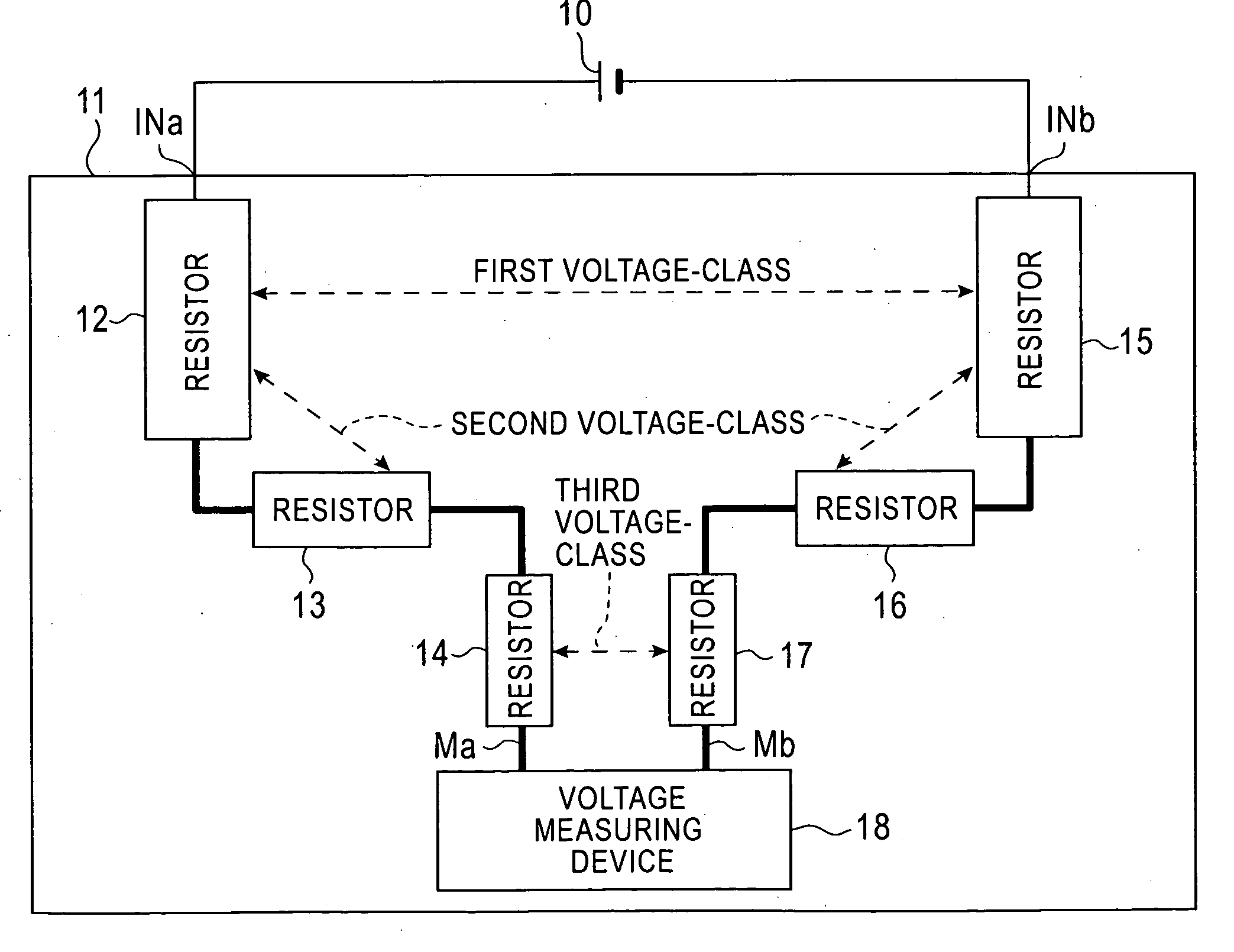 High-voltage measuring device