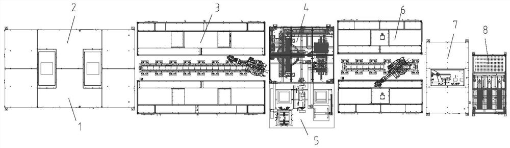 Automatic packaging detection line for fuel cell membrane electrode