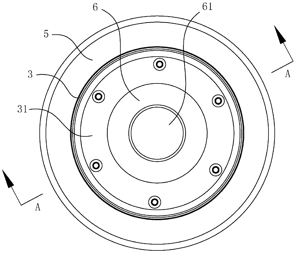 Sulfur hexafluoride arc-extinguishing chamber structure