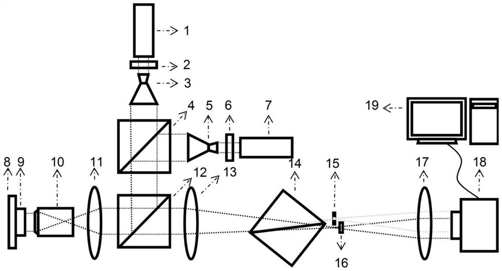 Dual-wavelength common-path digital holographic microscopy device based on reflective measurement and measurement method