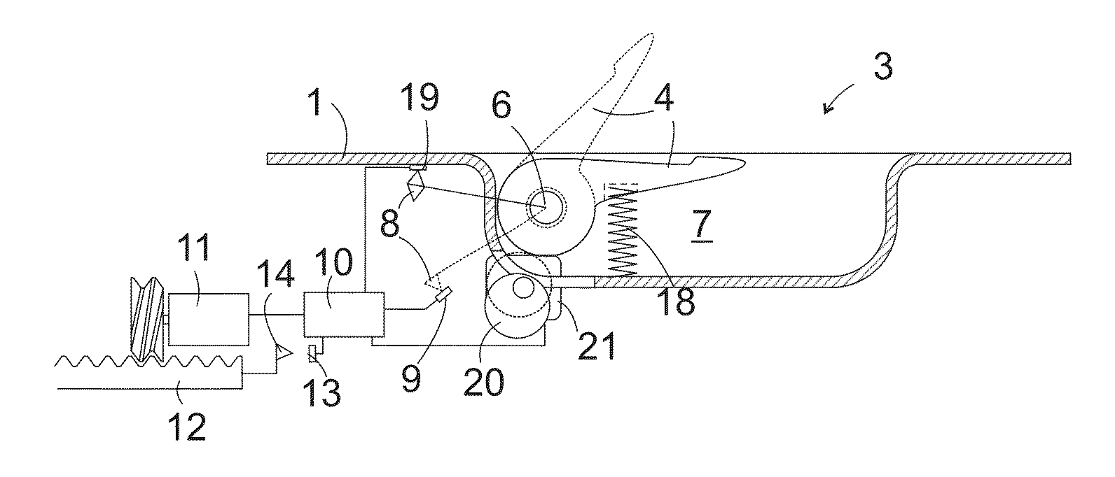 Hand brake device for a vehicle