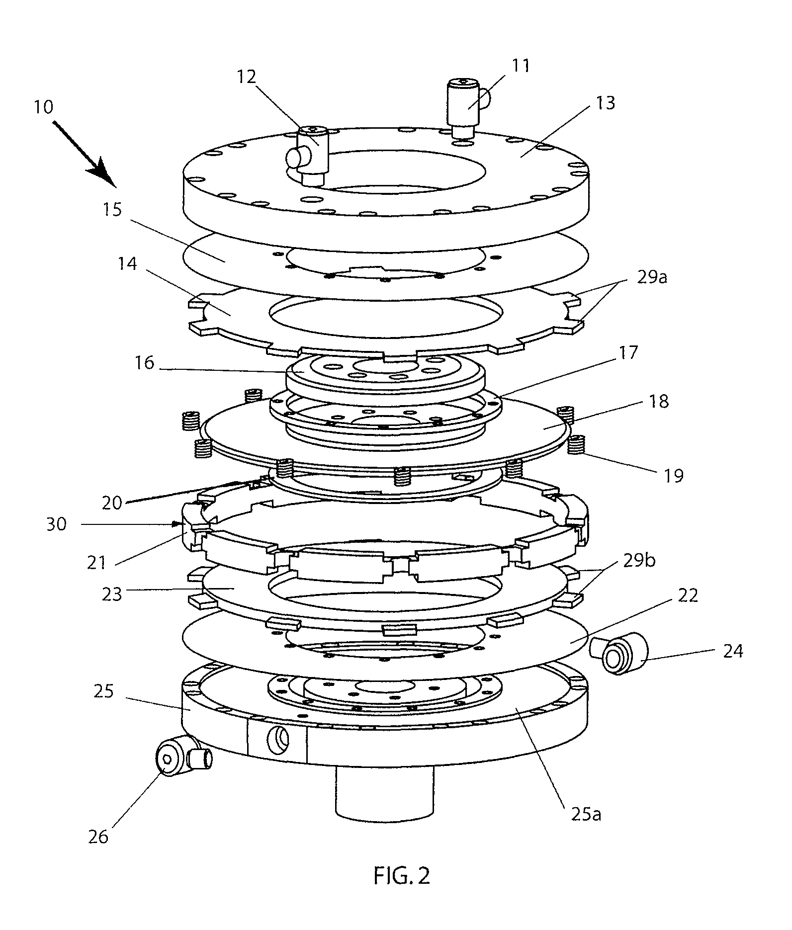 Braking system for high speed and power rotating machinery