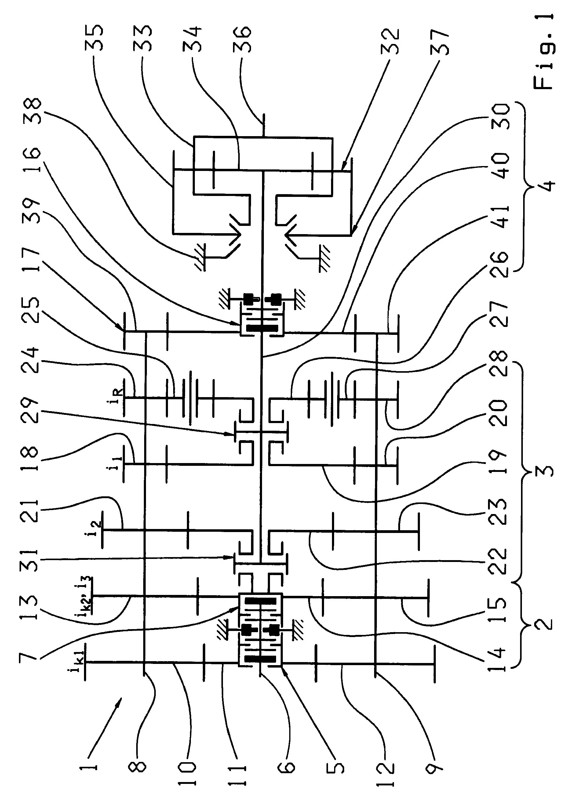 Multi-group transmission of a motor vehicle