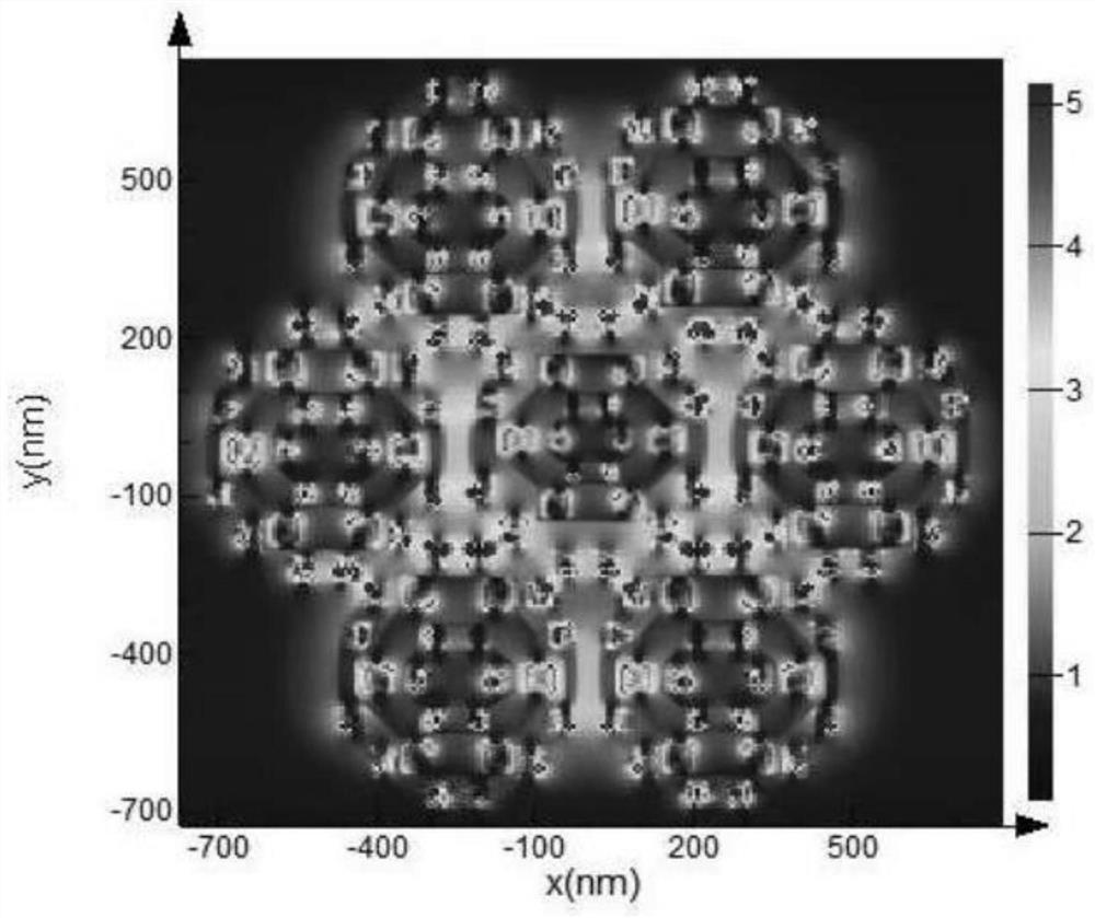 Construction method of curved surface honeycomb array and application of curved surface honeycomb array