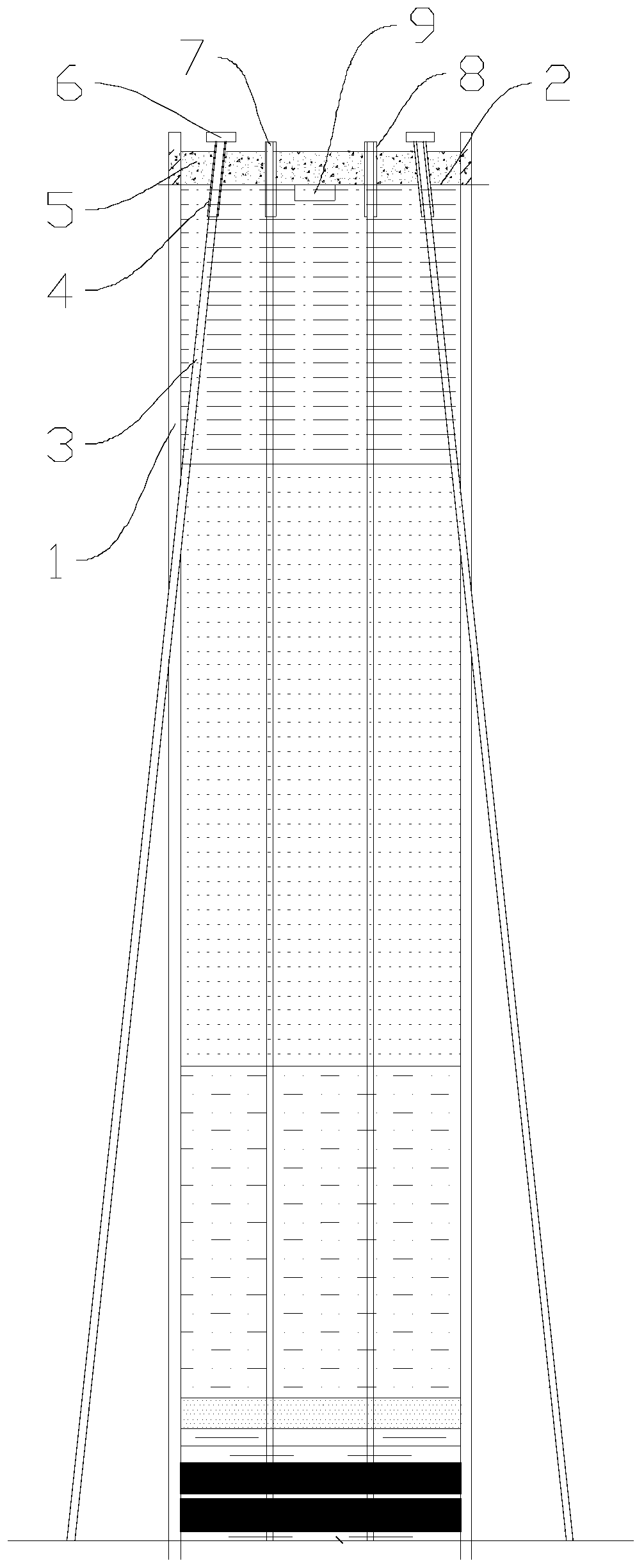 A method of grouting and water plugging in vertically fractured strata with large dip angle