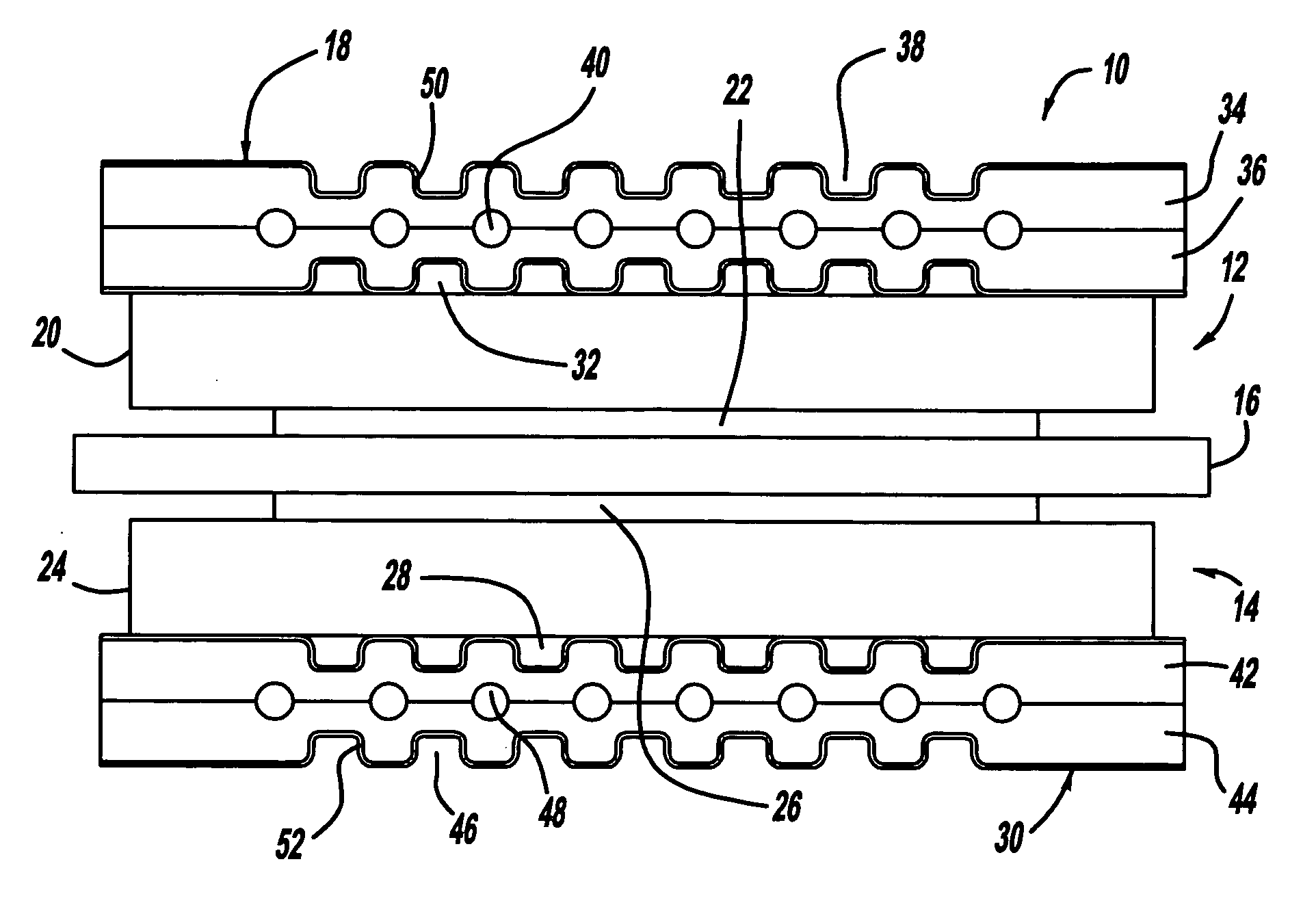Stable conductive and hydrophilic fuel cell contact element