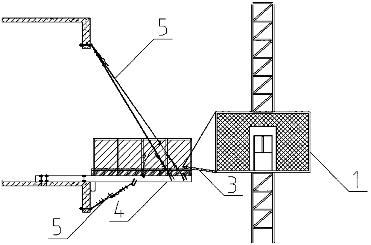 Super high-rise contraction structure construction elevator corridor and manufacturing method thereof