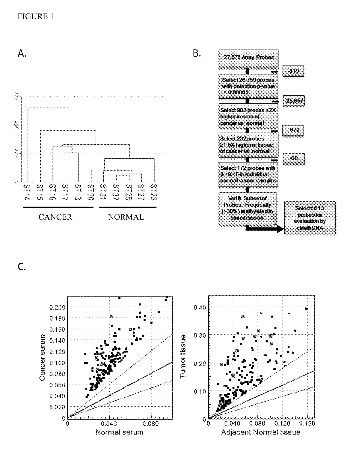 Quantitative multiplex methylation specific PCR method—cMethDNA, reagents, and its use