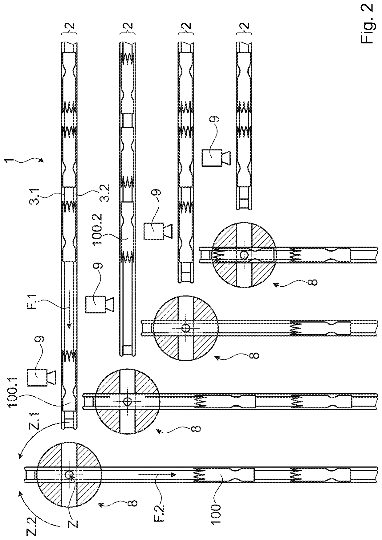 Conveying apparatus and method of conveying tampon applicators