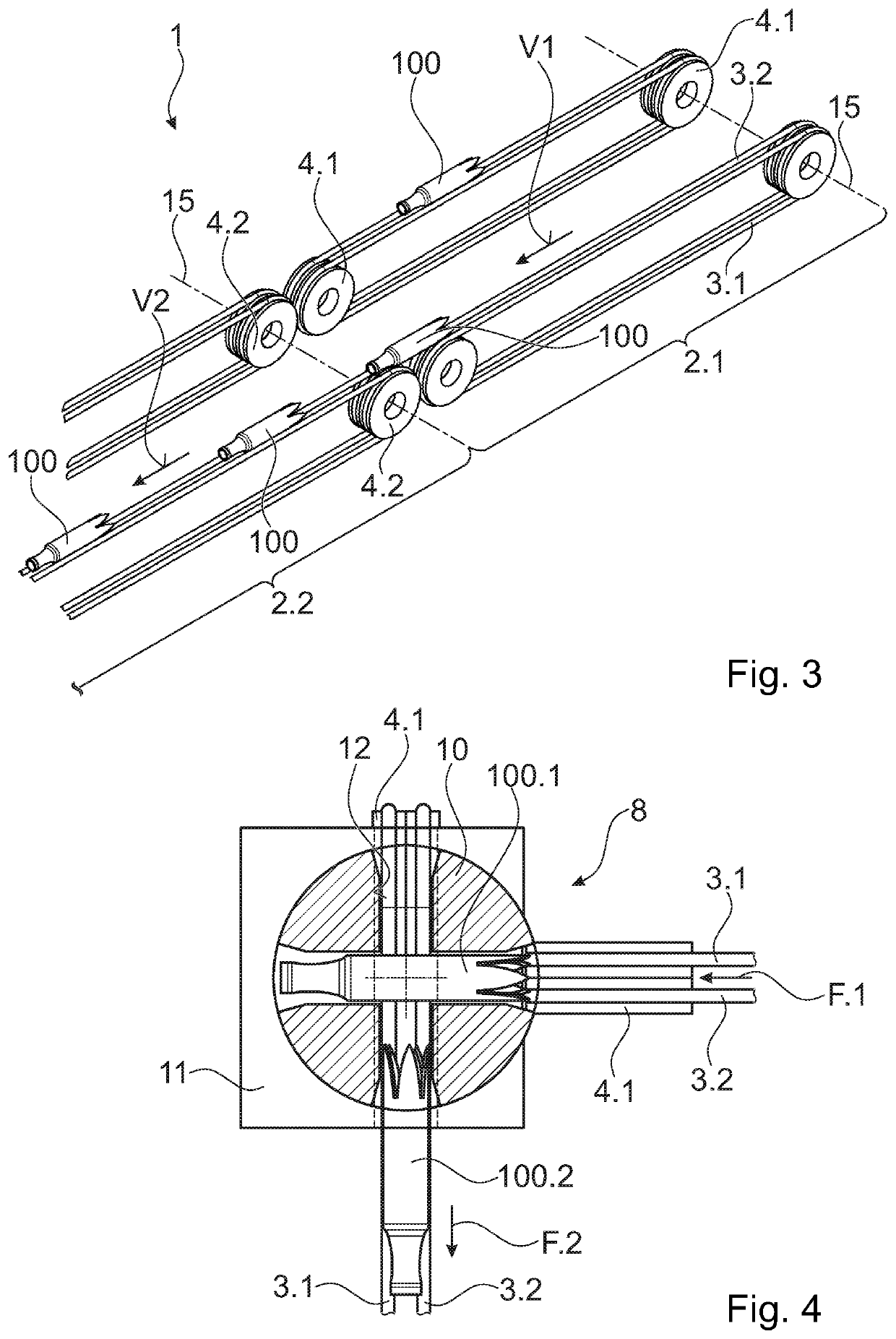 Conveying apparatus and method of conveying tampon applicators