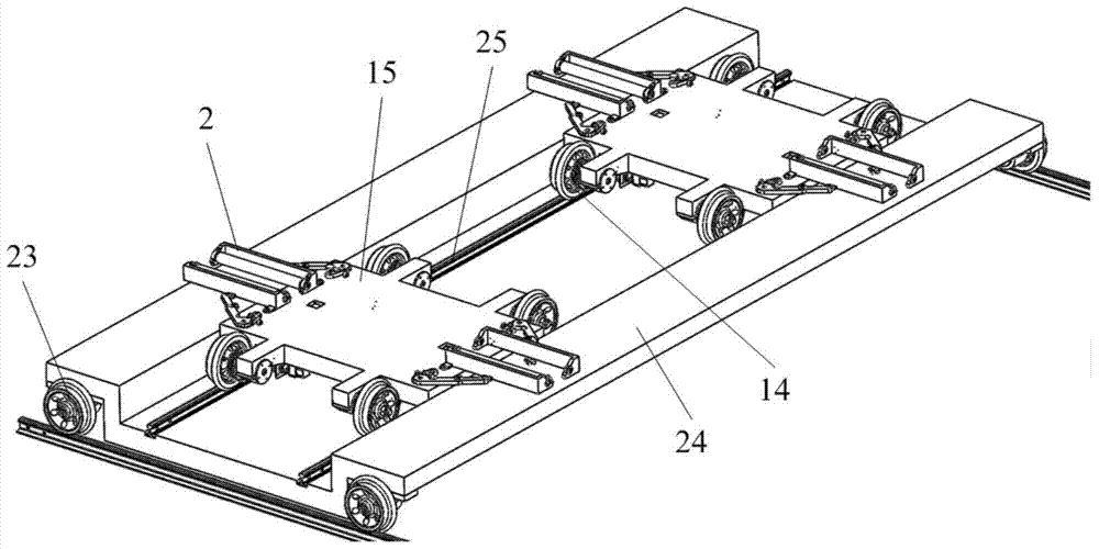 A three-dimensional garage vehicle handling device
